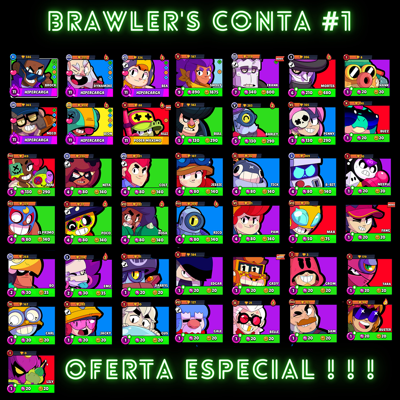 Contas Brawl Stars