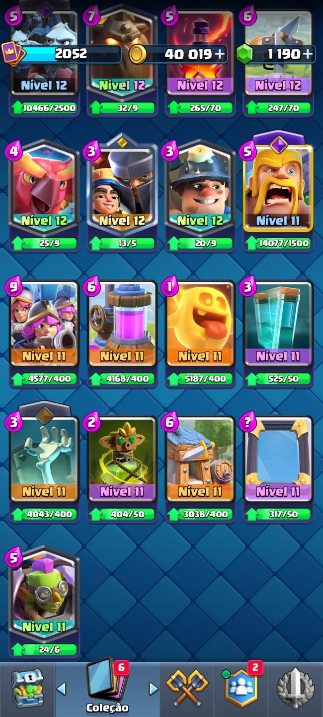 Conta Clash Royale Nível 2052 com 9 anos de Criação