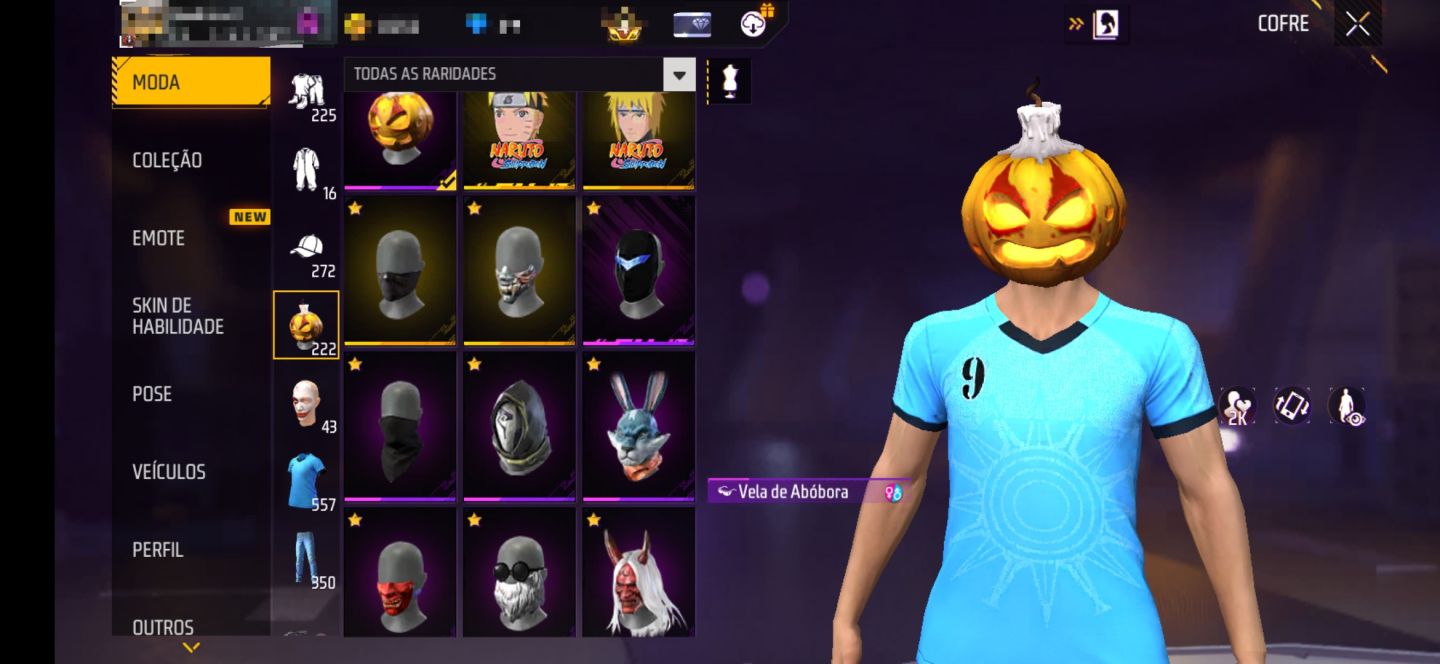 Conta level 75 com UMP Atributada e mais de 1000 roupas