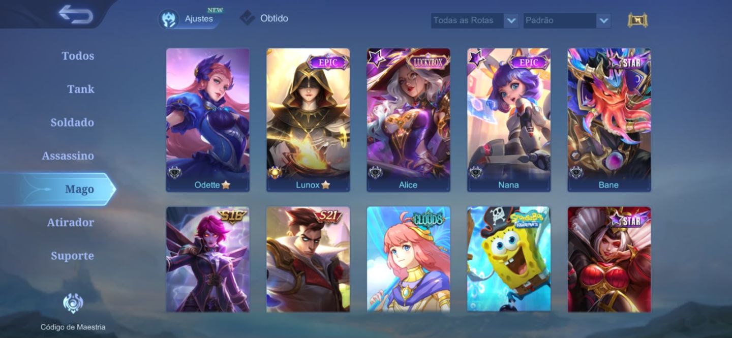 CONTA MOBILE LEGENDS COM TODOS OS HERÓIS E EMBLEMA FULL