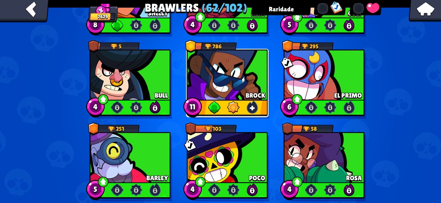 CONTA BRAWL STARS, SKINS LEGENDARIOD E ETC
