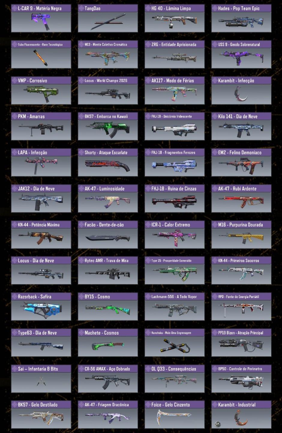 CONTA COD MOBILE COM VARIAS SKINS