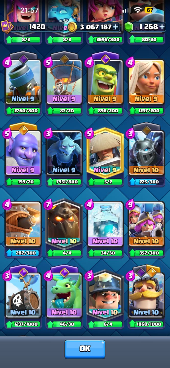 Conta de clash 13.800K