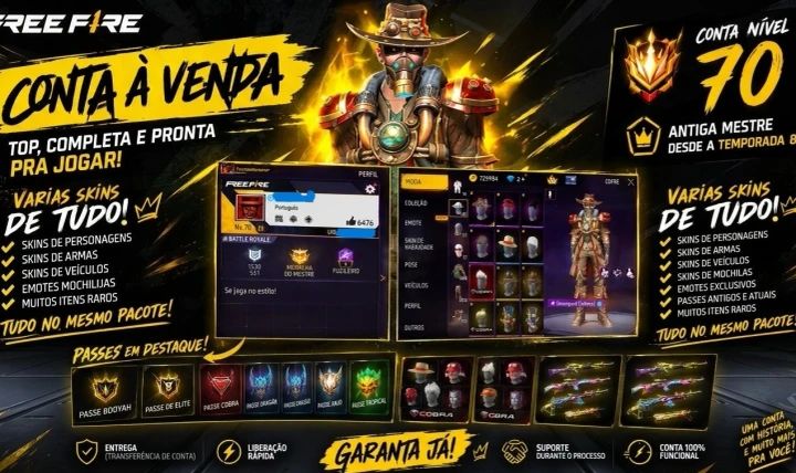 CONTA DE FREE FIRE ANTIGA & RARA