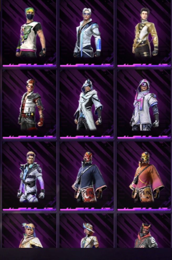 Conta de Free Fire com Sombra Roxa + Hypado e Várias outras roupas