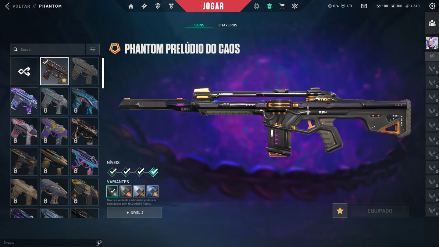 CONTA VALORANT VANDAL GAIA E PHANTOM PRELÚDIO E ETC...