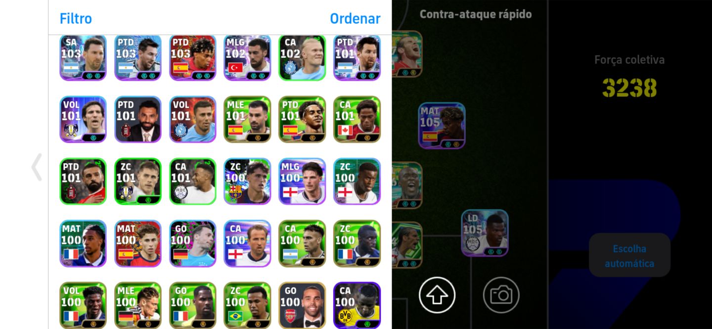 Conta Efootball - 3238 Over, Ibra 110, Bale 107, Seedorf 107, Yamal 105 e mt +