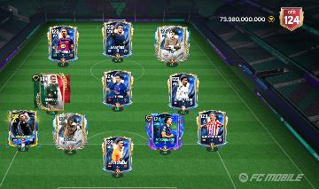 CONTA EA FC MOBILE OVR 124 | ELENCO DE 73 BILHÕES+