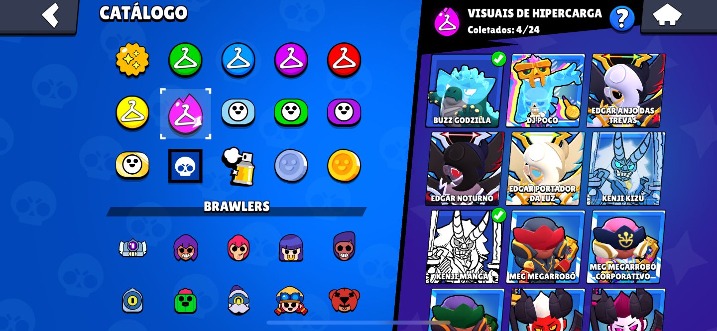 CONTA BRAWL STARS COM VARIAS SKINS TODOS OS BRAWLERS E VARIOS PRESTIGIOS