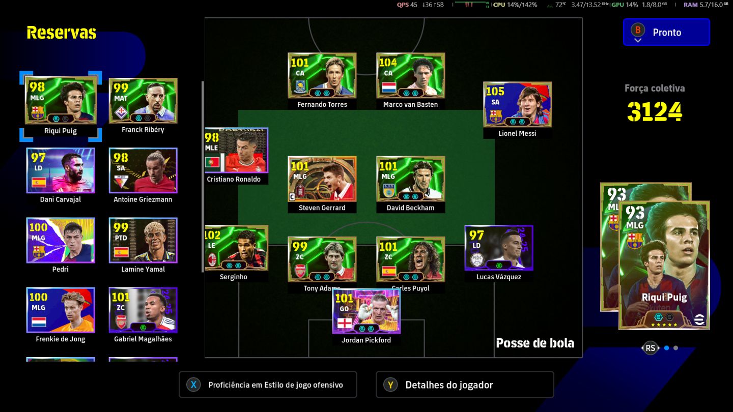 Contas Efootball full acesso com jogadores epicos e mais ( STEAM/PC ).