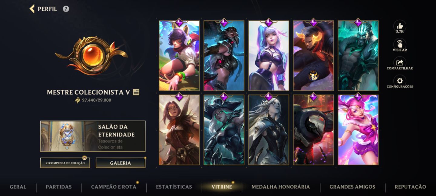 CONTA WILD RIFT Esmeralda 1 | 118 SKINS | SKINS VITORIOSAS RARAS | FULL CAMPEÕES