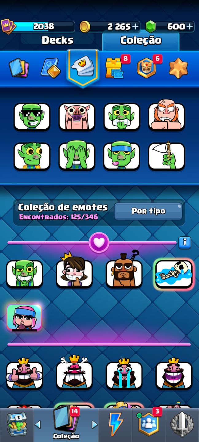 Conta lvl 16 clash royale medalha 10 anos quase full