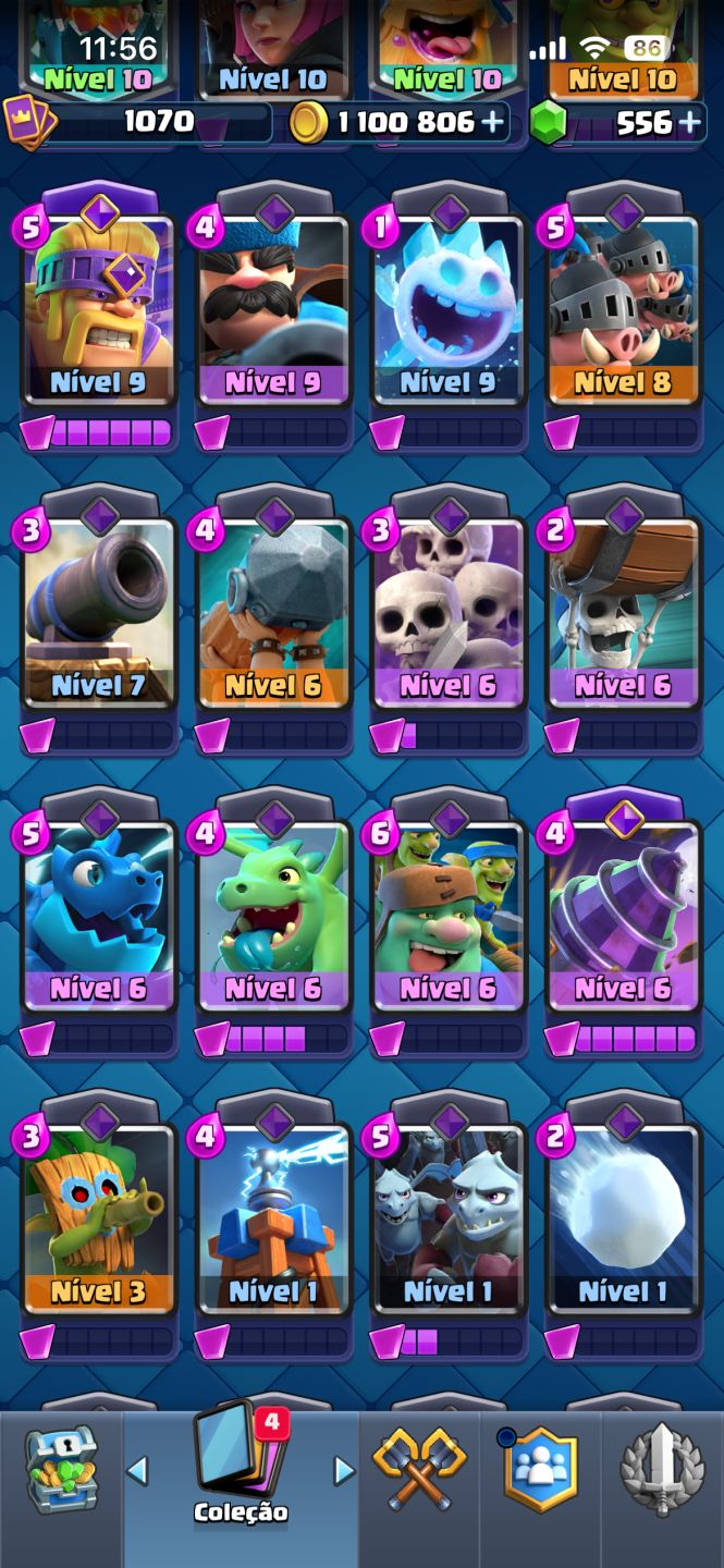 Conta Gemada com deck muito upado