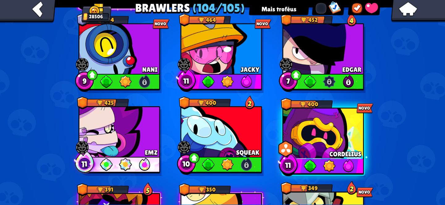 Conta Brawl Stars quase todos os brawlers menos star nova