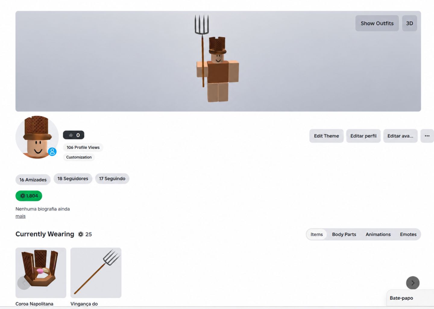 CONTA ROBLOX ANTIGA 2018 COM NEAPOLITAN CROWN + 124 OFFSALES