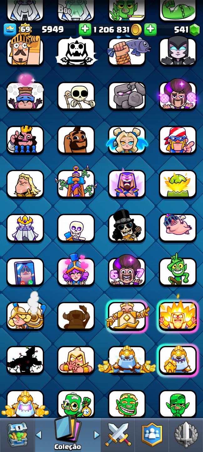 CONTA CLASH ROYALE! Nível 69, Arena 28