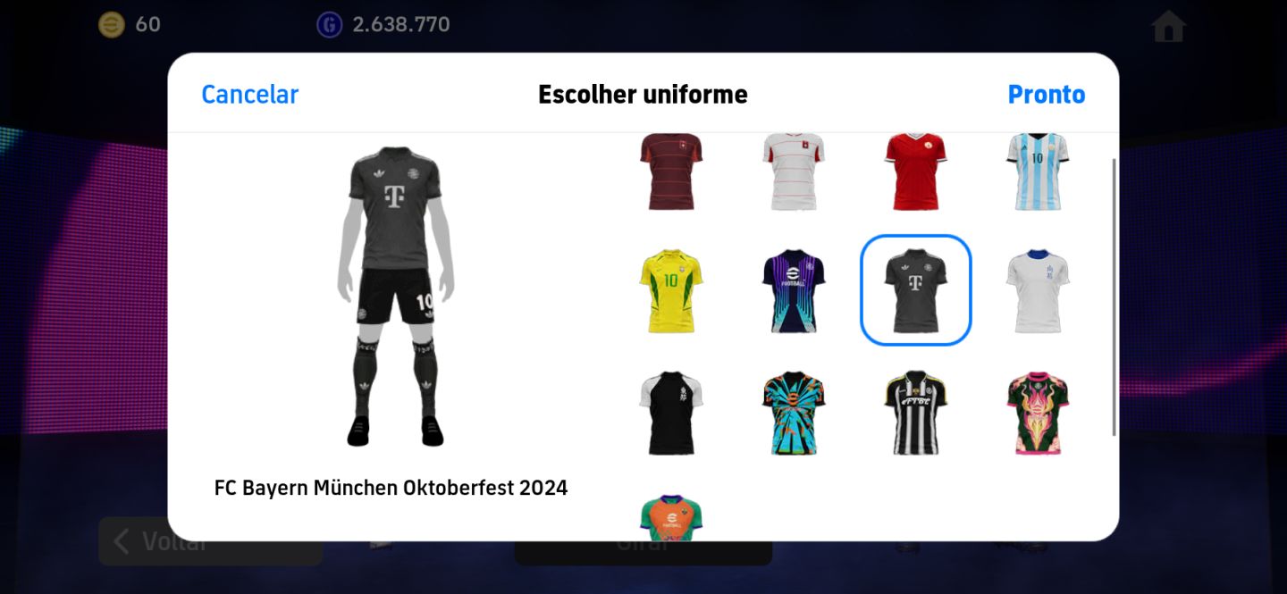 Conta de efootbal mobile