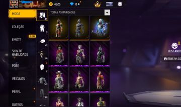FREE FIRE CONTA ANTIGA (8 anos) COM ITENS RAROS (ROUPA DINO ORIGINAL)