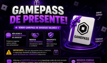 GAMEPASS ATÉ 500 ROBUX