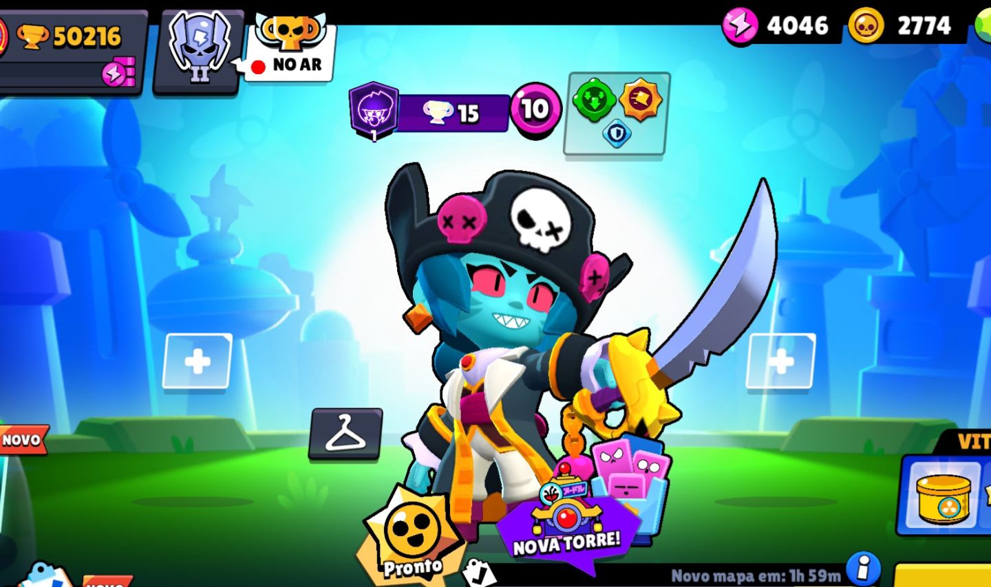 Conta brawl stars, +50k de troféus, +95 brawlers, + 3 passes, conta muito boa