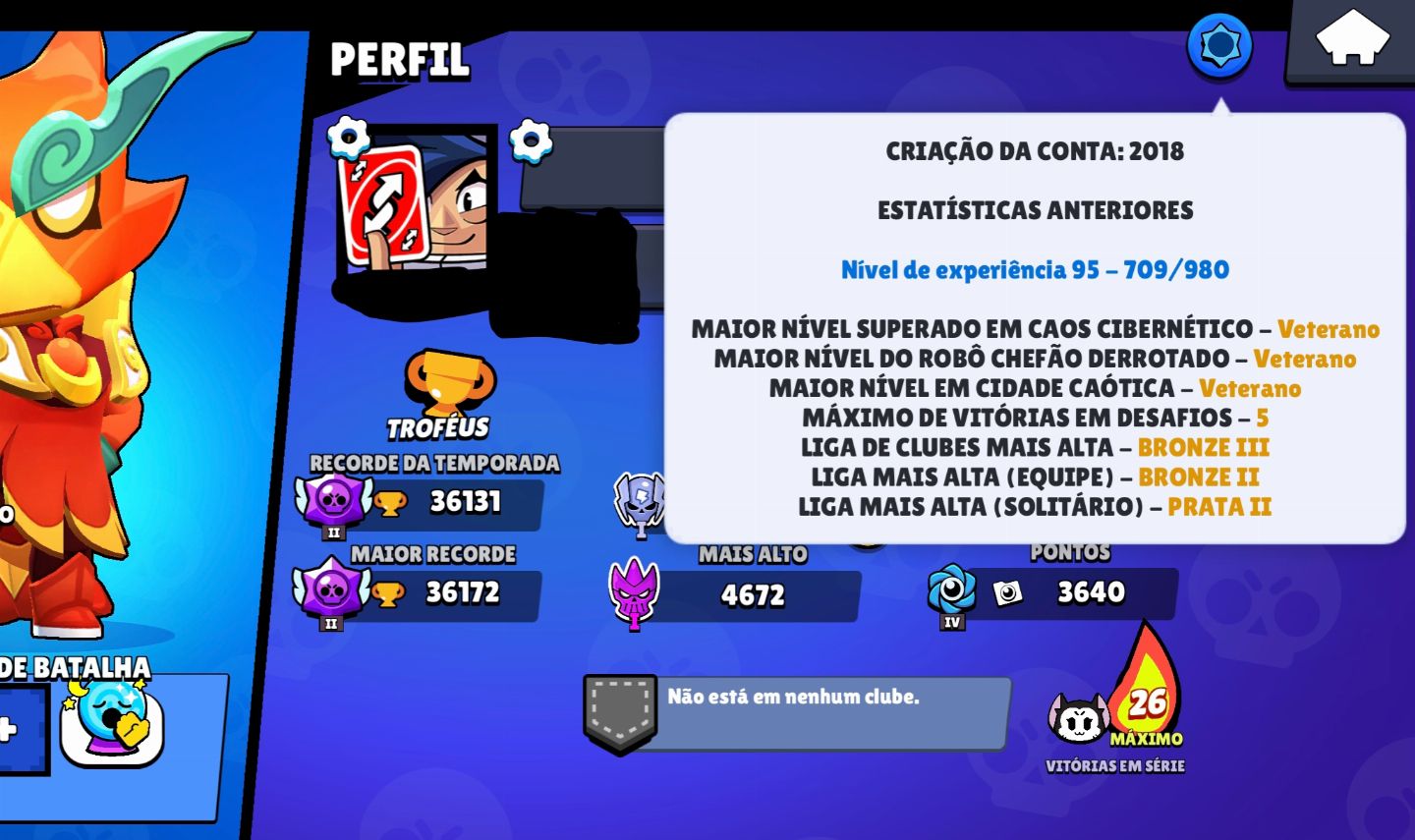 CONTA BRAWL STARS COM 36K DE TROFÉUS, 75 BRAWLERS E SKINS