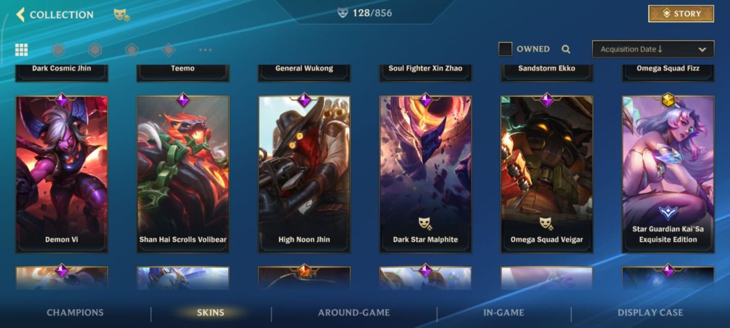 Conta Wild Rift 128 skin