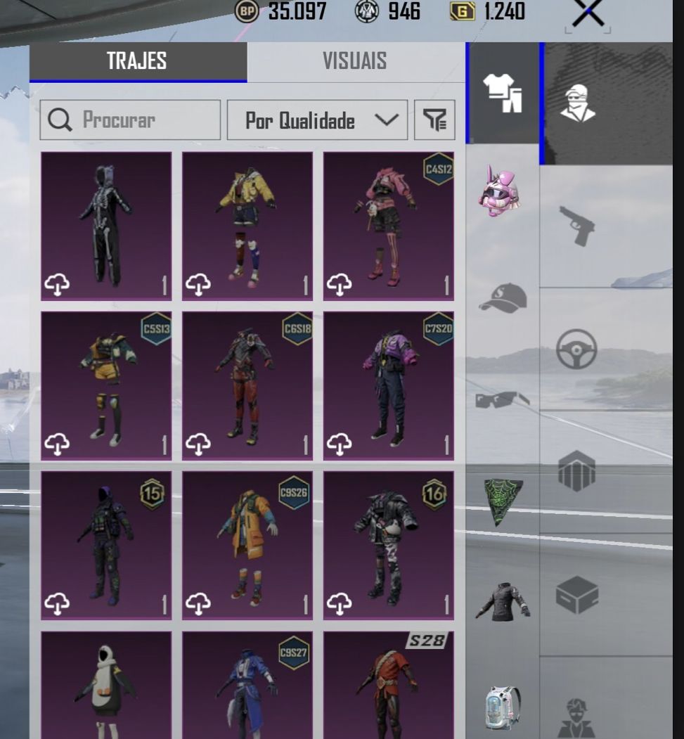 CONTA NÍVEL 51 Pubg Móbile COM SKINS BOAS