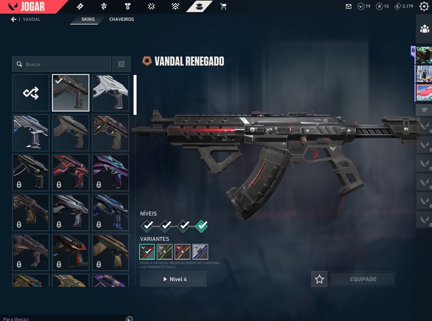 VALORANT | CONTA LVL 100 | OURO 2 | 9 SKINS | TODOS OS AGENTES