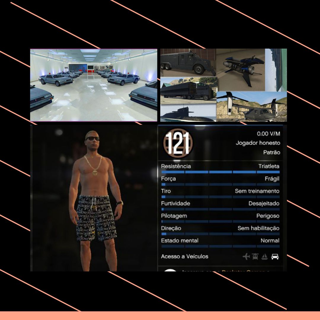 CONTA GTA V XBOX SERIES S|X Masc + Fem LVL 127/120 155 milhões + propriedades
