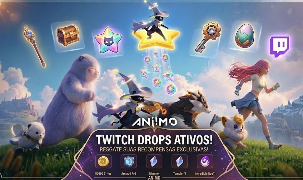 ANIIMO TWITCH DROPS NOVOS E ATUALIZADOS (DROPS NA DESCRIÇÃO)
