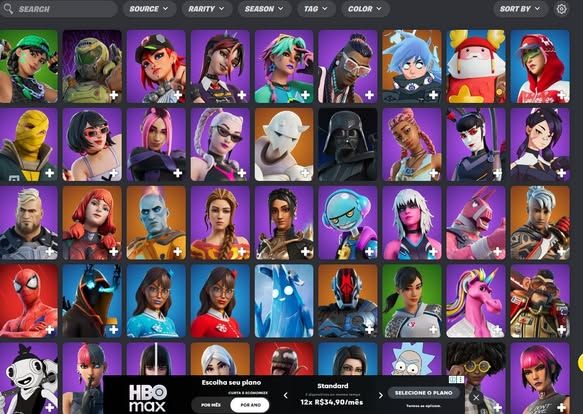 CONTA FORNITE RARA +150 SKINS (SKIN GLOW + KRATOS PICKAXE)