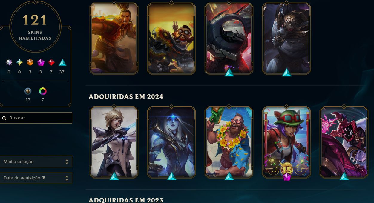CONTA GOLD 3 SOLOQ FERRO1 FLEX - 80 SKINS 106 CHAMPS FULL ACESSO