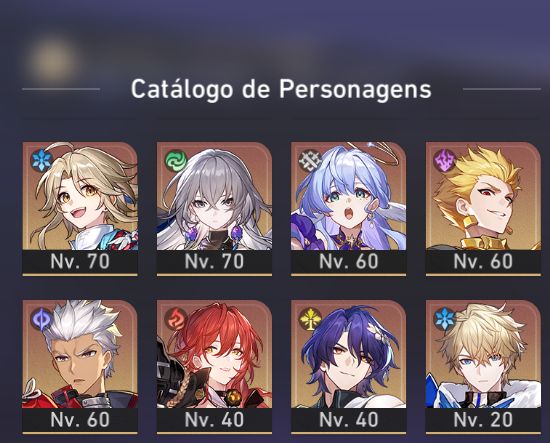 Conta Honkai Star Rail, 26 Personagens T5