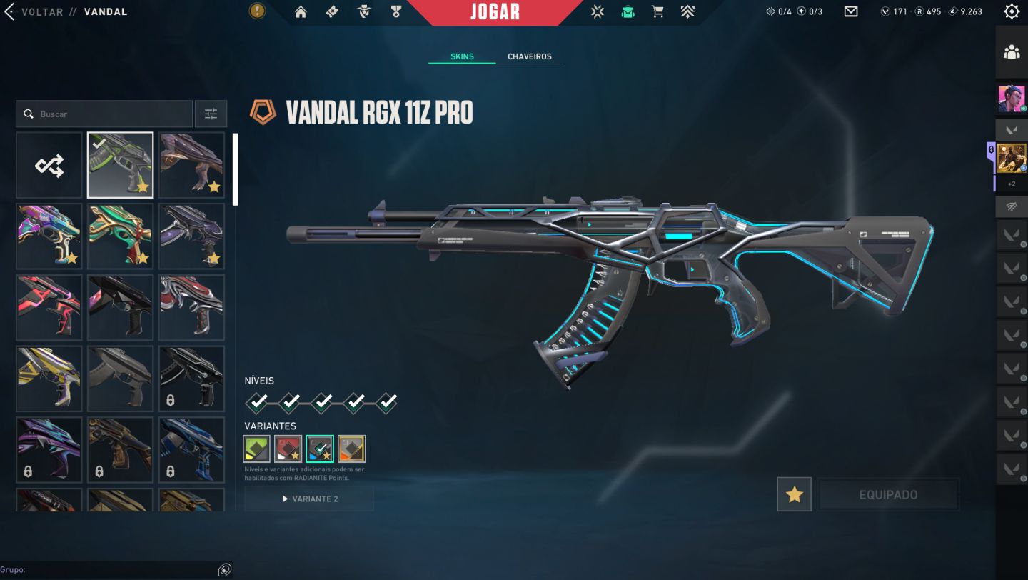 Conta com 2 facas + 5 vandal + 2 phantoms