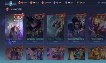 Conta mobile legends com collabs