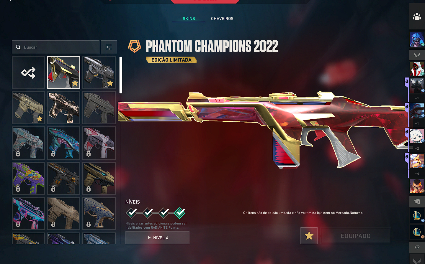 CONTA VALORANT - MUITAS SKINS - PEAK ASCENDENTE 3 - NEGOCIO VALOR