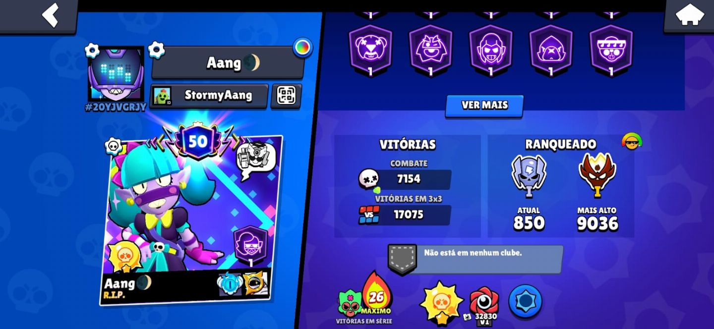 CONTA BRAWL STARS 65K+ | 99 BRAWLERS | SKINS EXCLUSIVAS | LIGA LENDÁRIA MÁX.