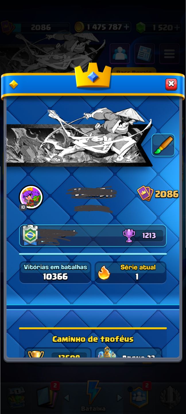 Conta de Clash Royale Upada