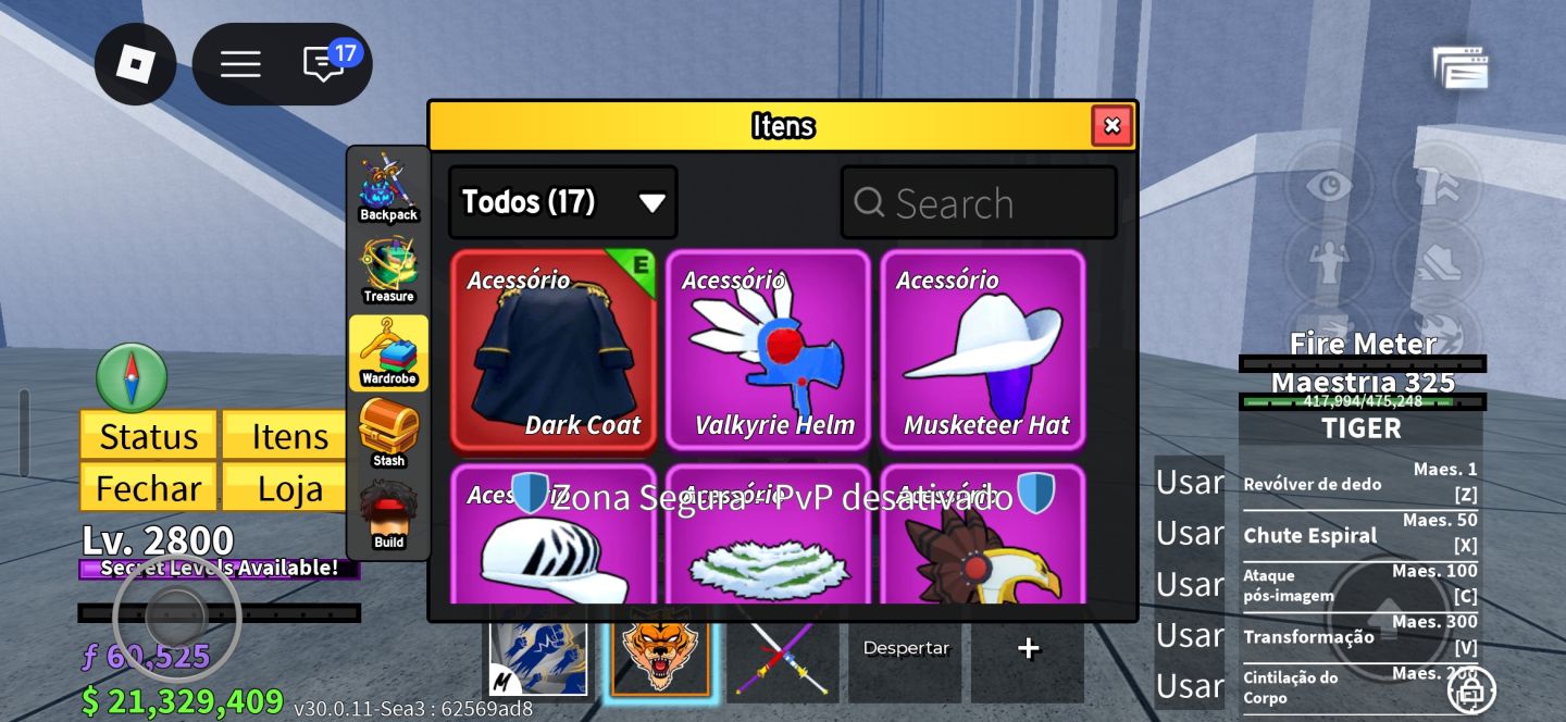 Conta Blox fruits 5 raça v4 full