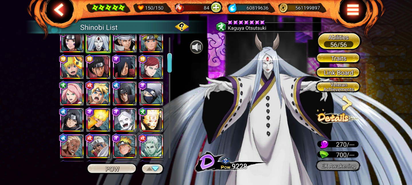 Conta de Naruto X Boruto ninja voltage