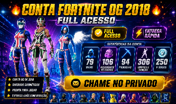 FORTNITE OG 2018 | FULL ACESSO | 79 SKINS | 106 ACESSÓRIOS | 250 V-BUCKS