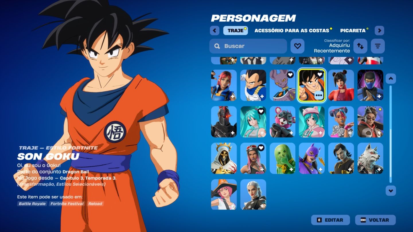 Conta de Fortnite com 42 Skins | Vegeta | Promoção!