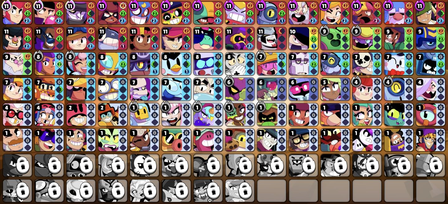 CONTA BRAWL STARS ANTIGA COM MUITAS SKINS