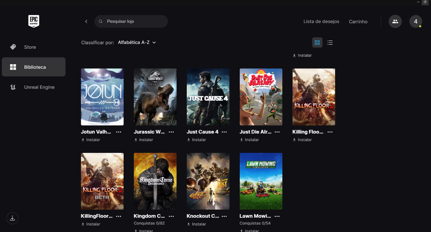 Conta Fortnite/Epic cheia de skins e Jogos