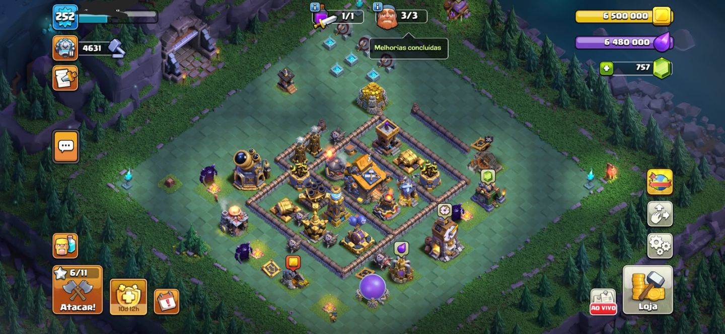Conta Clash of Clans Cv 18 bem upada com dadosa