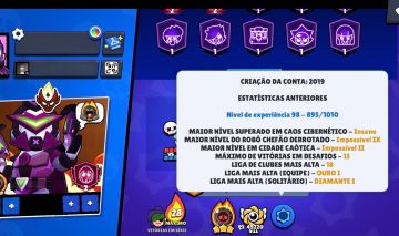 CONTA DE BRAWL STAR 2019 COM MUITO ITENS EXCLUSIVOS