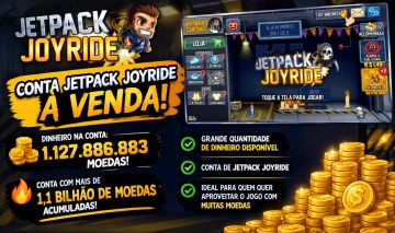 Contas Jetpack Joyride Com Muitas Moedas