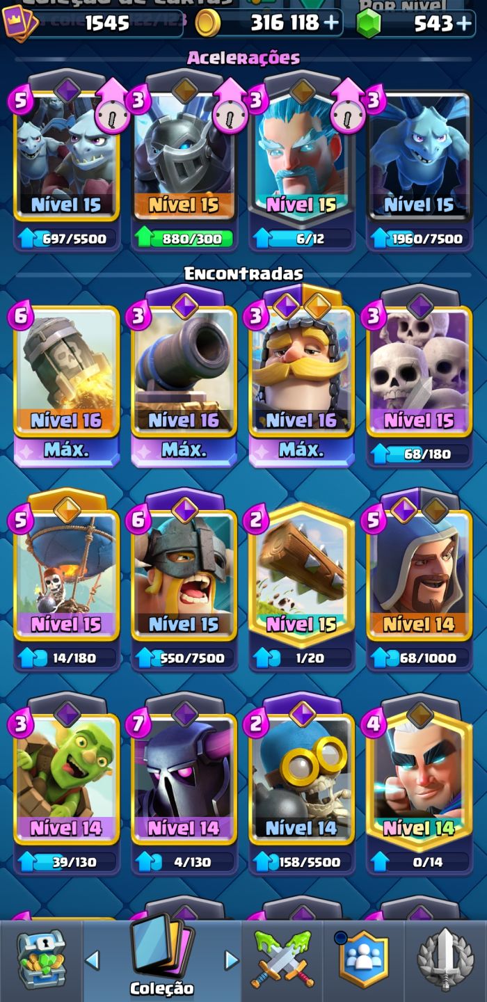 CONTA CLASH ROYALE 8 ANOS DE JOGO