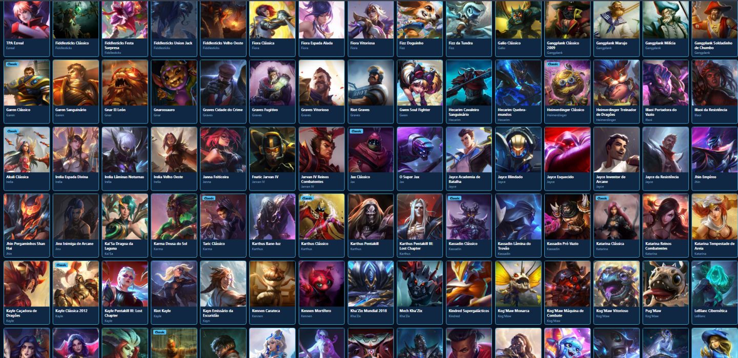 LEAGUE OF LEGENDS 314 SKINS NIVEL 321 TODOS CAMPEOES BRONZE