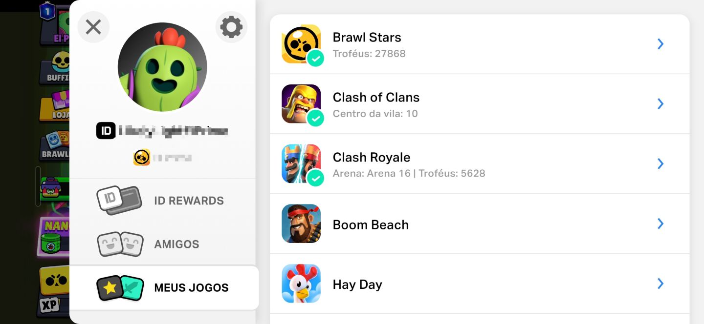 Conta brawl stars upada 28k de trofeus+ conta COC+ conta clash royale